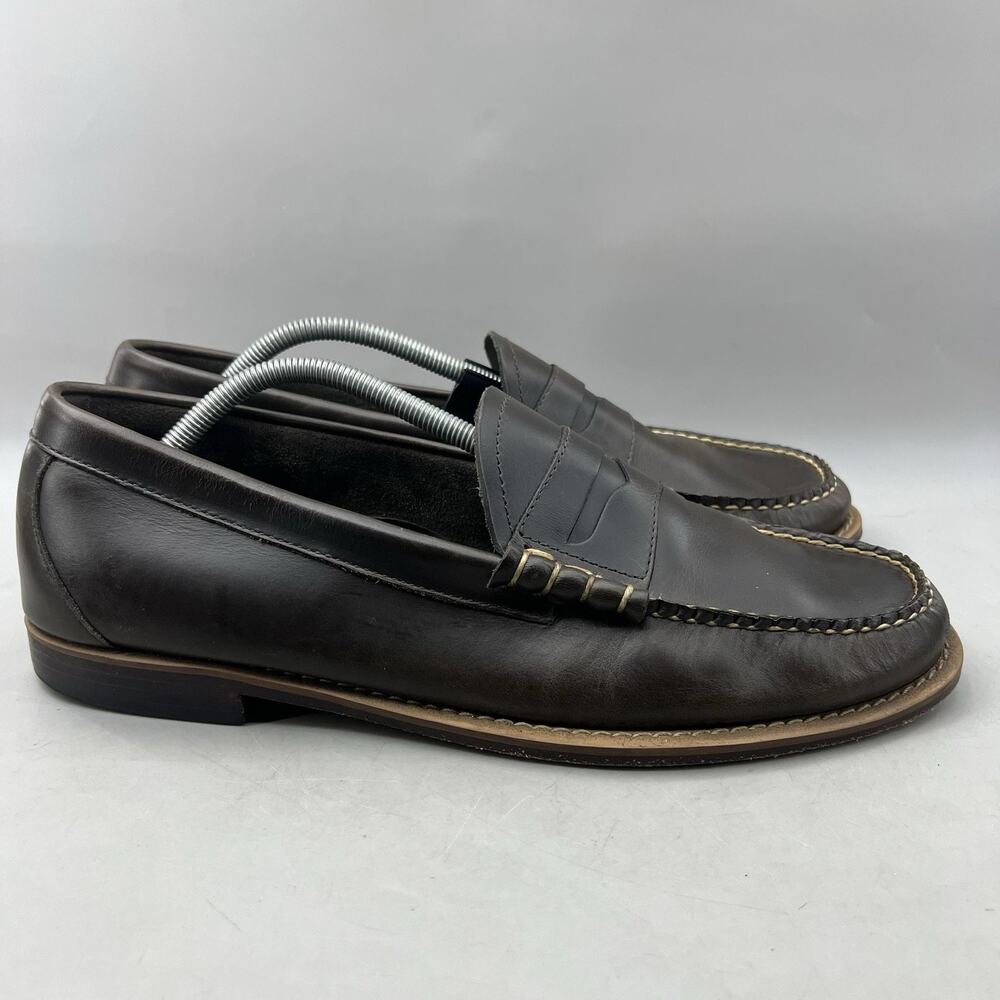 G.H. Bass Weejuns Penny Loafers Men Size 12 D Brown Leather Dress Slip On Shoes